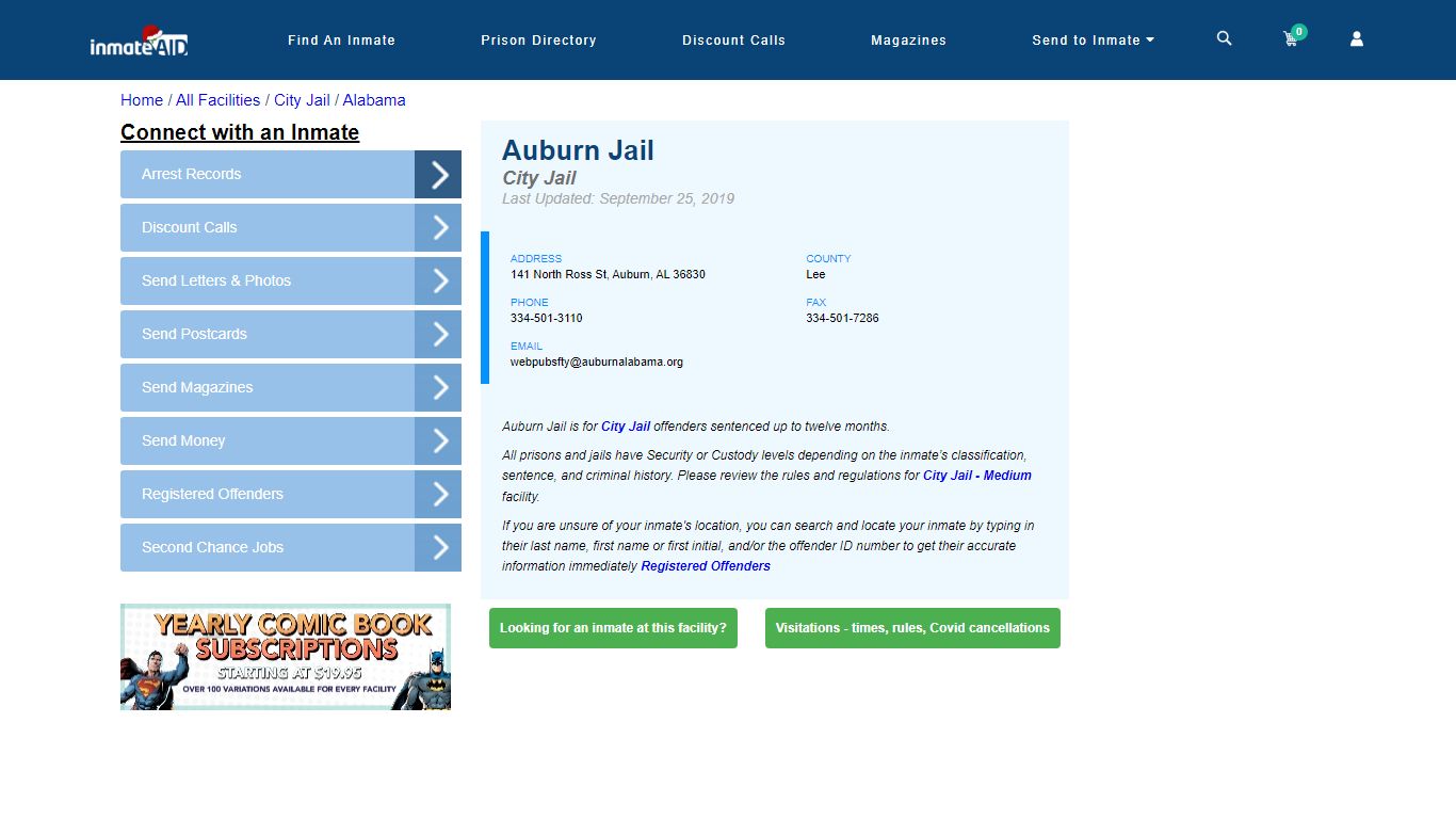 Auburn Jail | Inmate Locator