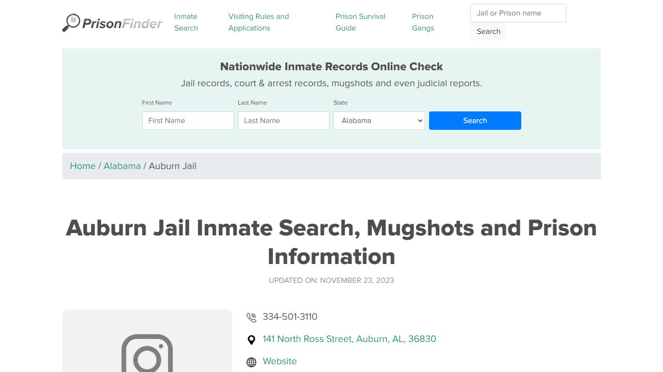 Auburn Jail Inmate Search, Mugshots and Prison Information